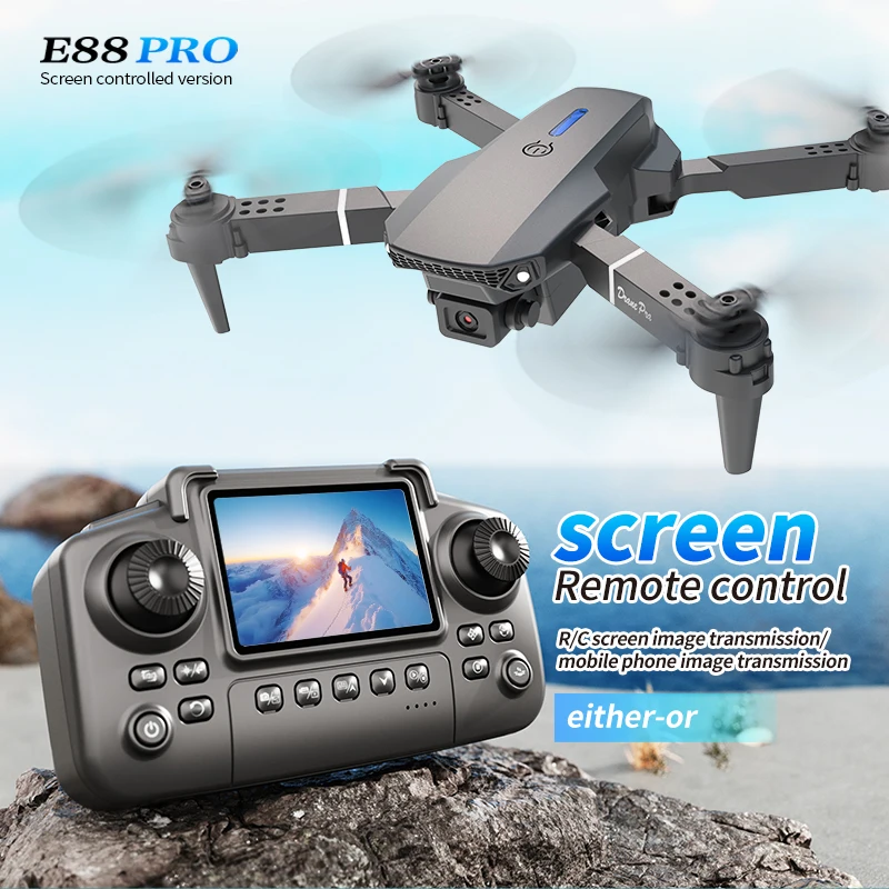 Drone Camera Mount - Dron Profesional E88 PRO con Pantalla,